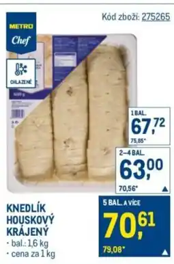 Makro Knedlík houskový krájený nabídka