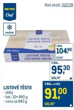 Makro Listové testo nabídka
