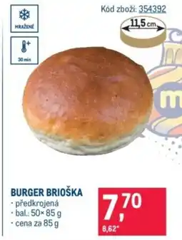 Makro Burger brioška nabídka