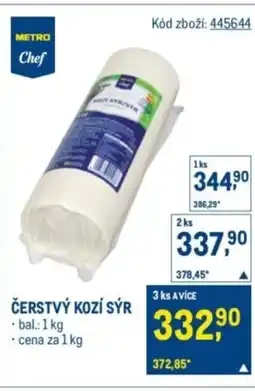 Makro Metro Chef Čerstvý kozí sýr nabídka