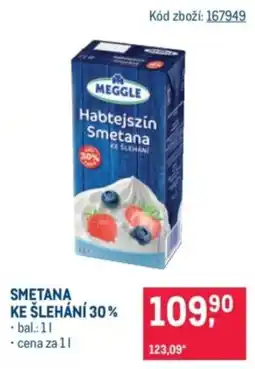 Makro Smetana ke šlehání 30% nabídka