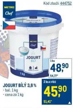 Makro Metro Chef Jogurt bílý 3,8% nabídka