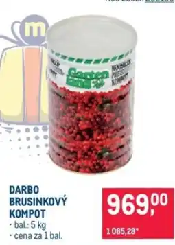 Makro Darbo brusinkový kompot nabídka