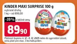 Terno Kinder Maxi Surprise 100 g nabídka
