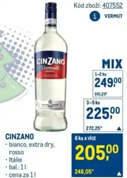 Makro Cinzano nabídka