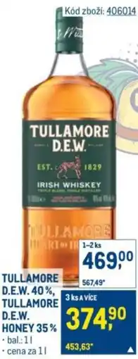 Makro Tullamore d.e.w. 40%, tullamore d.e.w. honey 35% nabídka