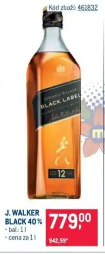 Makro J. WALKER Black 40% nabídka