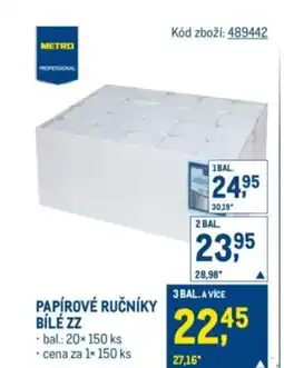 Makro Papírové ručníky bílé zz nabídka