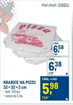 Makro Krabice na pizzu nabídka