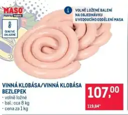 Makro Vinná klobása/vinná klobása bezlepek nabídka