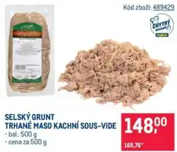 Makro Selský grunt trhané maso kachní sous-vide nabídka