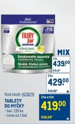 Makro FAIRY Jar Tablety do myčky nabídka