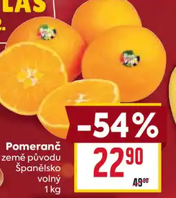 Billa Pomeranč nabídka