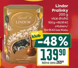Billa Lindor Pralinky nabídka