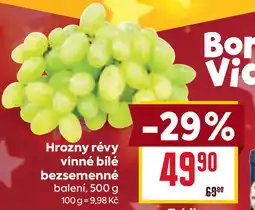 Billa Hrozny révy vinné bílé bezsemenné nabídka