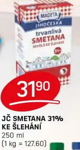 Flop MADETA Jč smetana 31% ke šlehání nabídka