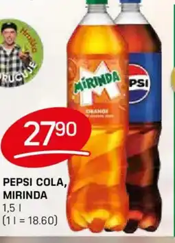 Flop PEPSI cola, MIRINDA nabídka
