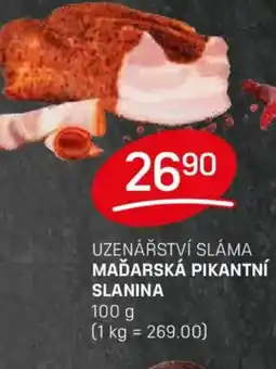 Flop Uzenářství sláma Maďarská pikantní slanina nabídka