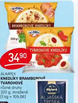 Flop Alimpex Knedlíky bramborové tvarohové nabídka