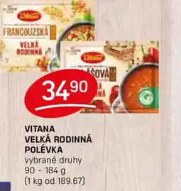 Flop Vitana velká rodinná polévka nabídka