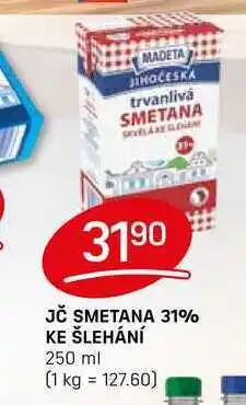 Flop JČ SMETANA 31% KE ŠLEHÁNÍ 250 ml nabídka