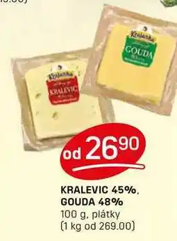 Flop KRALEVIC 45% GOUDA 48% 100 g. plátky nabídka