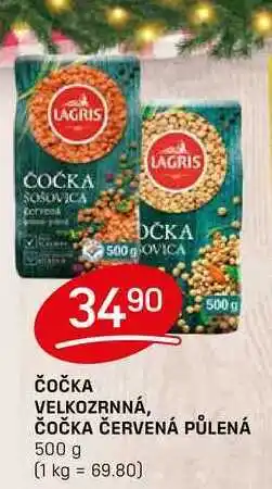 Flop ČOČKA VELKOZRNNÁ, ČOČKA ČERVENÁ PŮLENÁ 500 g nabídka