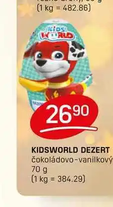 Flop KIDSWORLD DEZERT čokoládovo-vanilkový 70 g nabídka