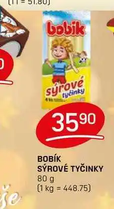 Flop BOBÍK SÝROVÉ TYČINKY 80 g nabídka