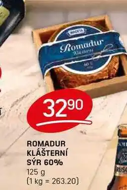Flop ROMADUR KLÁŠTERNÍ SÝR 60% 125 g nabídka