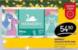 Flop HARMONY TOALETNÍ PAPÍR DINO 3 vrstvý, 8 rolí nabídka