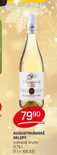 Flop AUGUSTINIÁNSKÉ SKLEPY vybrané druhy 0,75l nabídka