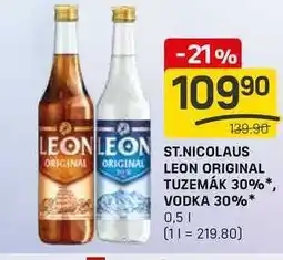 Flop ST.NICOLAUS ORIGINAL ORIGINAL LEON ORIGINAL TUZEMÁK 30%*, VODKA 30%* 0,5l nabídka