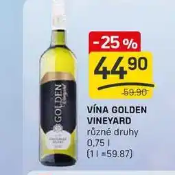 Flop VÍNA GOLDEN VINEYARD různé druhy 0,75l nabídka
