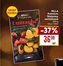 Billa BILLA Premium Těstoviny semolinové 500 g nabídka