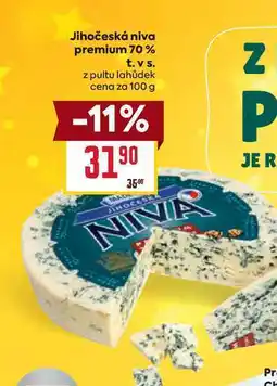 Billa Jihočeská niva premium 70% t.vs. z pultu lahůdek cena za 100g nabídka