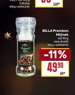 Billa BILLA Premium Mlýnek od 40 g nabídka