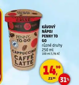 Penny Market KÁVOVÝ NÁPOJ PENNY TO GO, 250 ml nabídka
