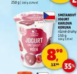 Penny Market SMETANOVÝ JOGURT KARLOVA KORUNA, 150 g nabídka