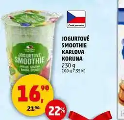 Penny Market JOGURTOVÉ SMOOTHIE KARLOVA KORUNA, 230 g nabídka