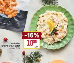 Billa Sváteční bramborový salát cena za 100g nabídka