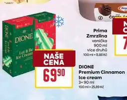 Billa DIONE Premium Cinnamon Ice cream 3x 90 ml nabídka
