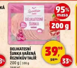 Penny Market DELIKATESNÍ ŠUNKA VAŘENÁ ŘEZNÍKŮV TALÍŘ, 200 g nabídka