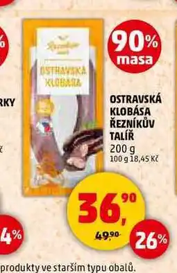Penny Market OSTRAVSKÁ KLOBÁSA ŘEZNÍKŮV TALÍŘ, 200 g nabídka