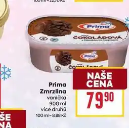 Billa Prima Zmrzlina vanička 900 ml nabídka