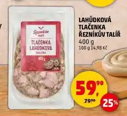 Penny Market LAHŮDKOVÁ TLAČENKA ŘEZNÍKŮV TALÍŘ, 400 g nabídka