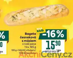 Billa Bageta česneková s máslem z naší pece 1ks, 165 g nabídka