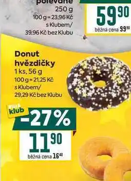 Billa Donut hvězdičky 1 ks, 56 g nabídka