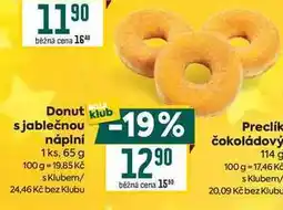 Billa Donut s jablečnou náplní 1ks, 65 g nabídka