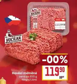 Billa Hovězí mělněné cena za 300 g nabídka